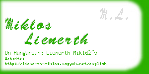 miklos lienerth business card